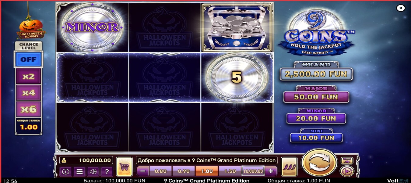 9 Coins Halloween Jackpots